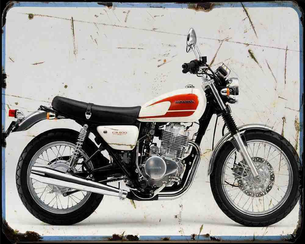Honda Cb400Ss Motorbike Vintage Aged A4 Photo Print