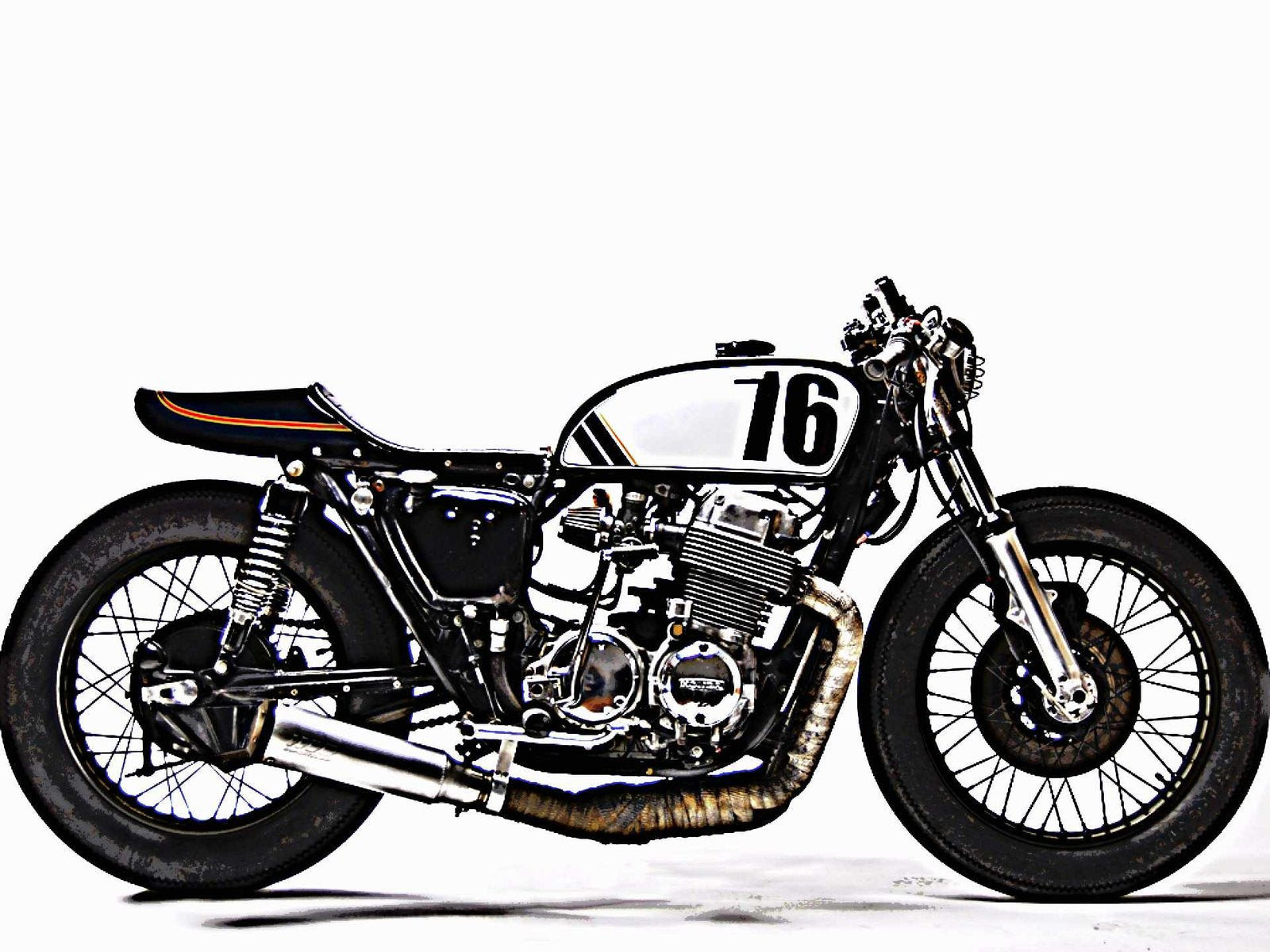 Honda Cb750 Classic Cafe Racer motorbike A4 Photo Print