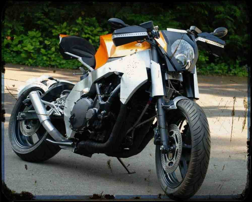 Honda Cbr 1000F Custom Streetfighter 2 Motorbike Vintage Aged A4 Photo Print