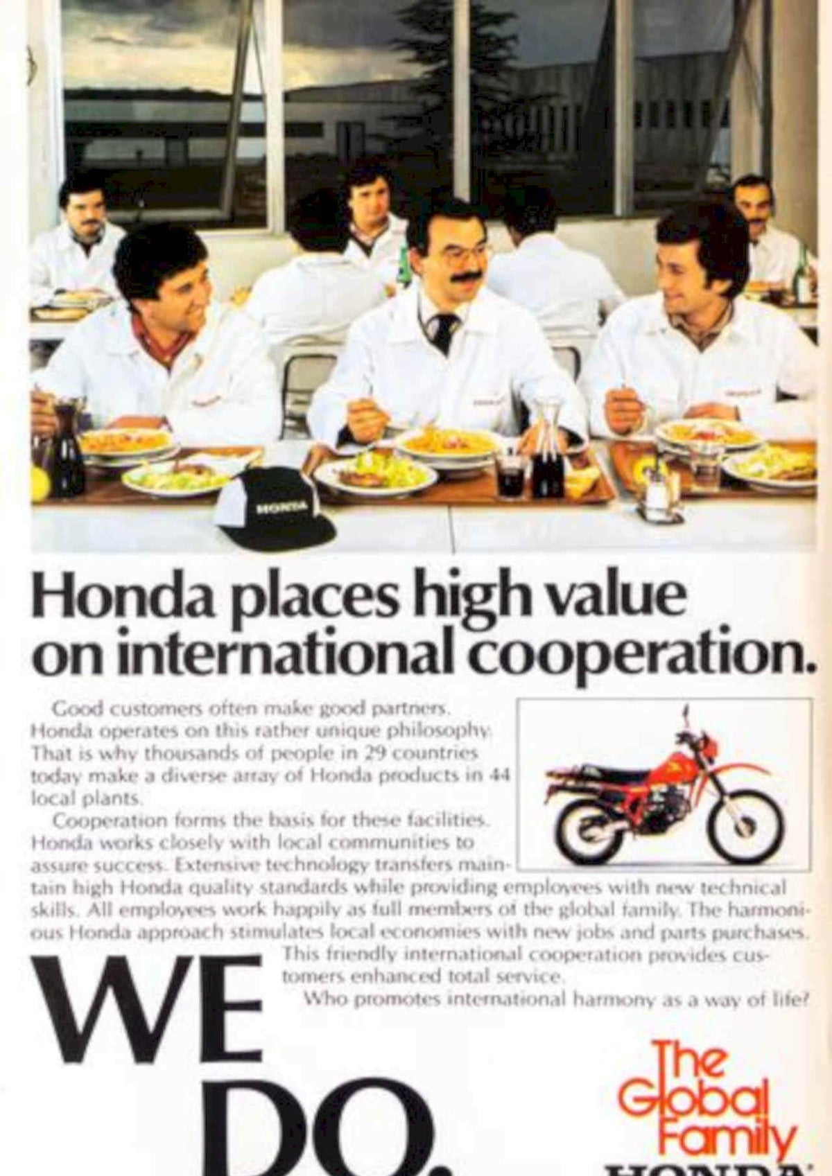 Honda Chefs Family Vintage Retro Advert Poster A4 Photo Print