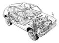 Honda Civic 1972 2048x1527 cutaway A4 Photo Print
