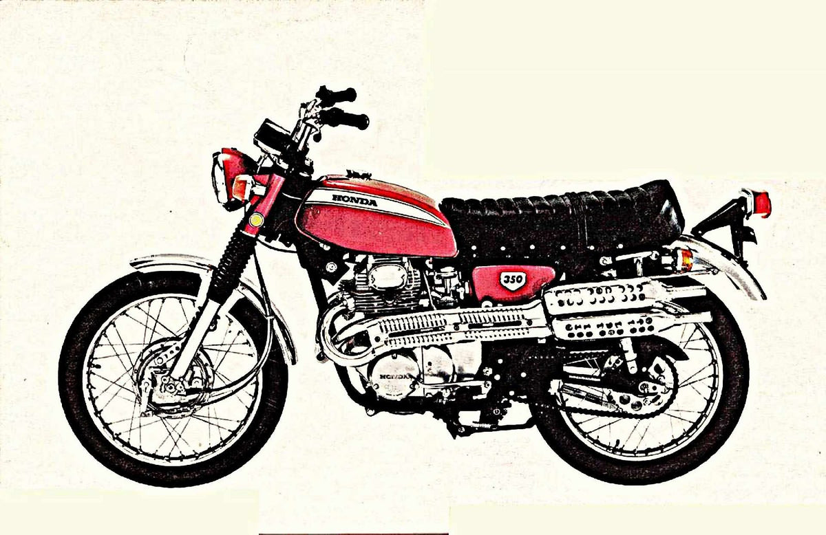 Honda Cl350 motorbike A4 Photo Print