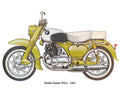 Honda Dream 305 1962 motorbike A4 Photo Print