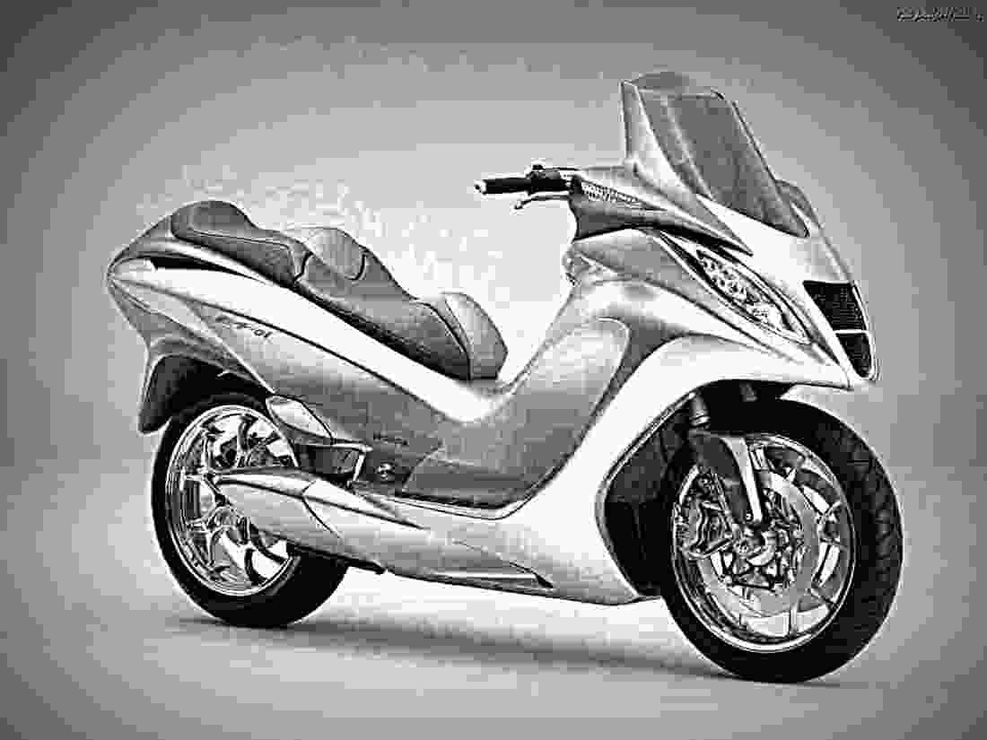 Honda E4 01 E4 01 2 motorbike A4 Photo Print
