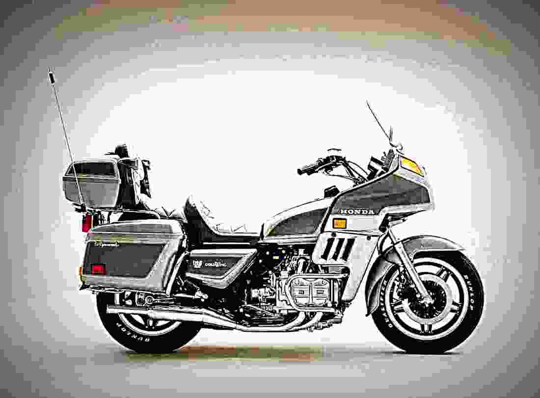 Honda GL 1100 Gold Wing 1983 6 motorbike A4 Photo Print