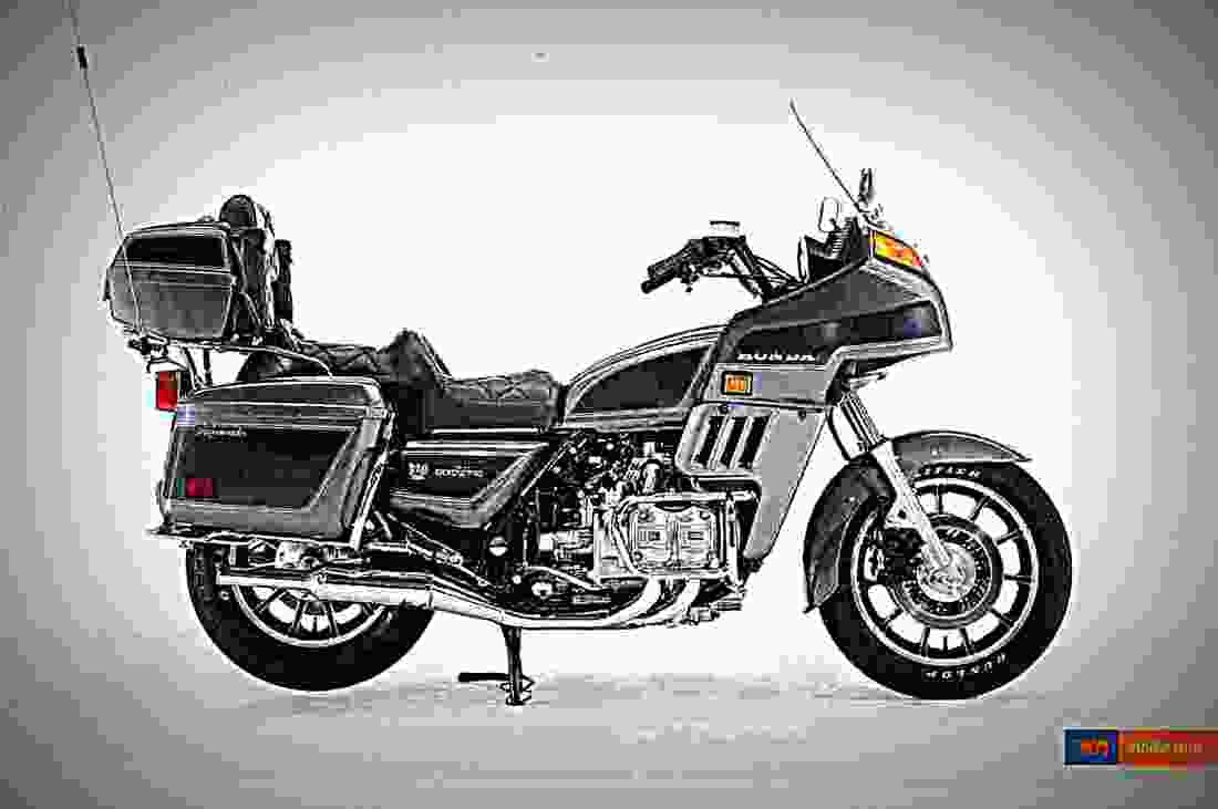 Honda GL 1100 Gold Wing De Luxe 1983 5 motorbike A4 Photo Print