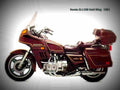 Honda GL 1200 DX Gold Wing 1987 3 motorbike A4 Photo Print