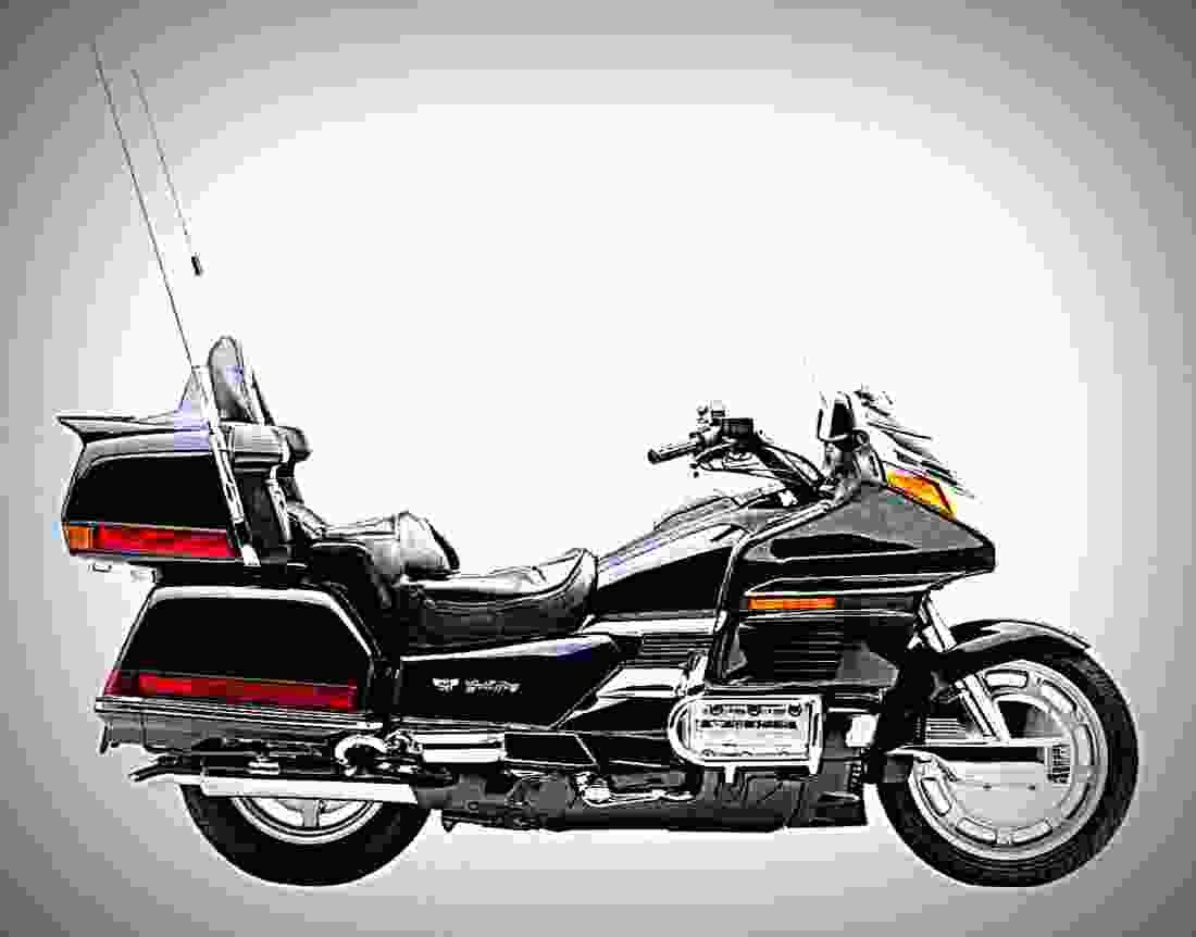 Honda GL 1500 Gold Wing SE 1998 2 motorbike A4 Photo Print