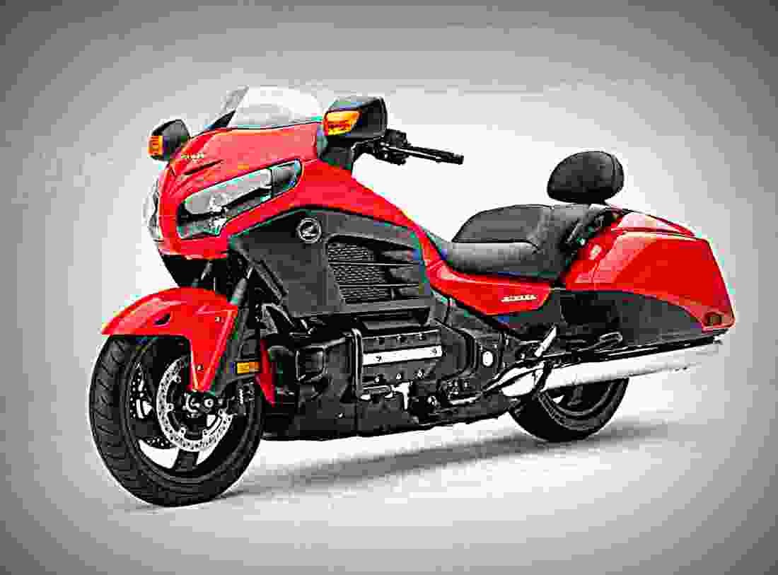 Honda GL 1800 Gold Wing 2002 4 motorbike A4 Photo Print