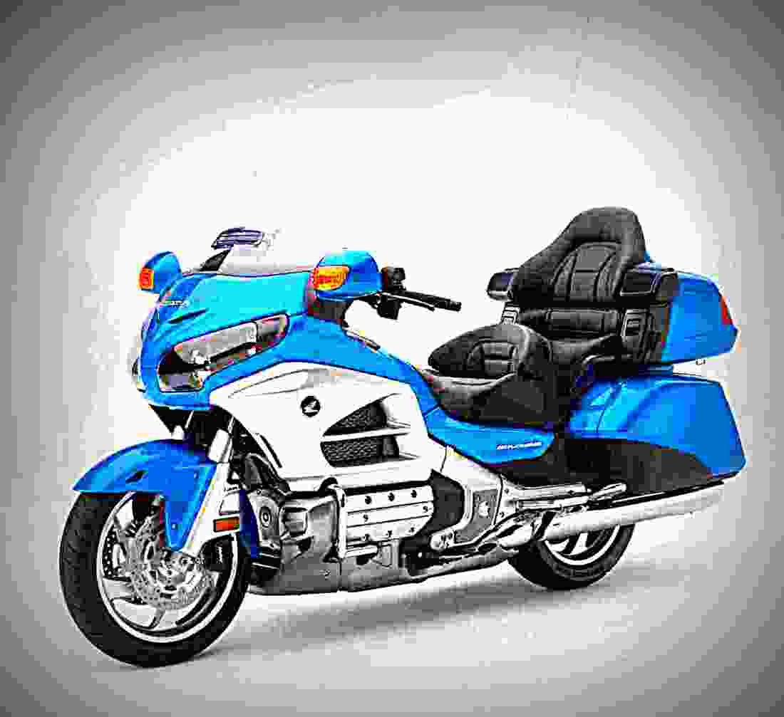 Honda GL 1800 Gold Wing 2003 2 motorbike A4 Photo Print