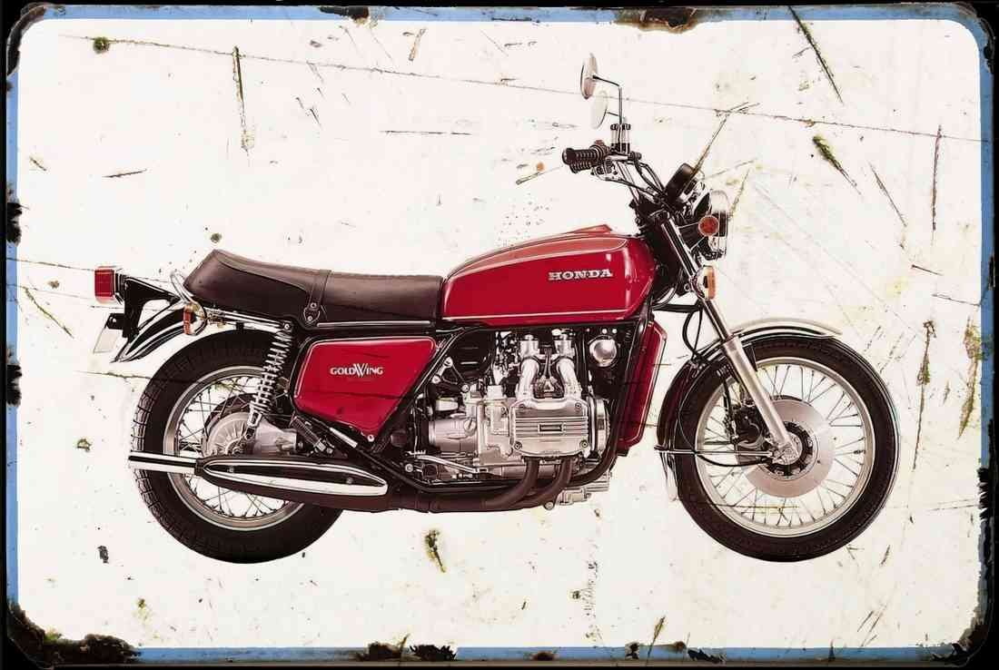 Honda GL1000 1975 2021 aged A4 Photo Print