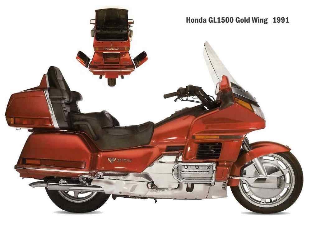 Honda GL1500 1991 motorbike A4 Photo Print
