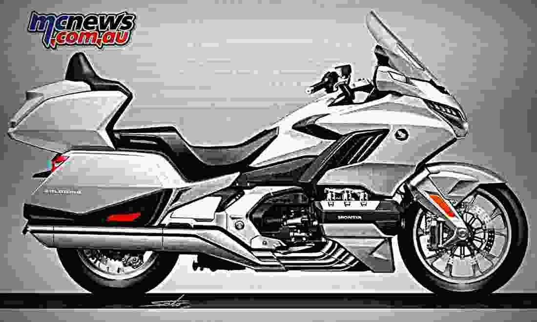 Honda GL1800 Gold Wing 2018 3 motorbike A4 Photo Print