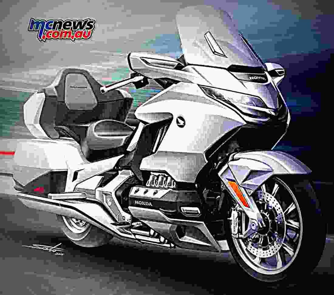 Honda GL1800 Gold Wing 2018 4 motorbike A4 Photo Print