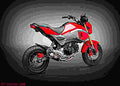 Honda Grom 2017 4 motorbike A4 Photo Print