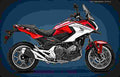 Honda NC700X DCT ABS 2017 2 motorbike A4 Photo Print