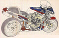Honda NR cutaway A4 Photo Print