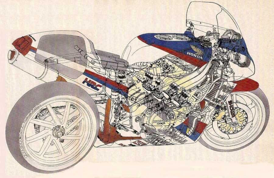 Honda NR cutaway A4 Photo Print
