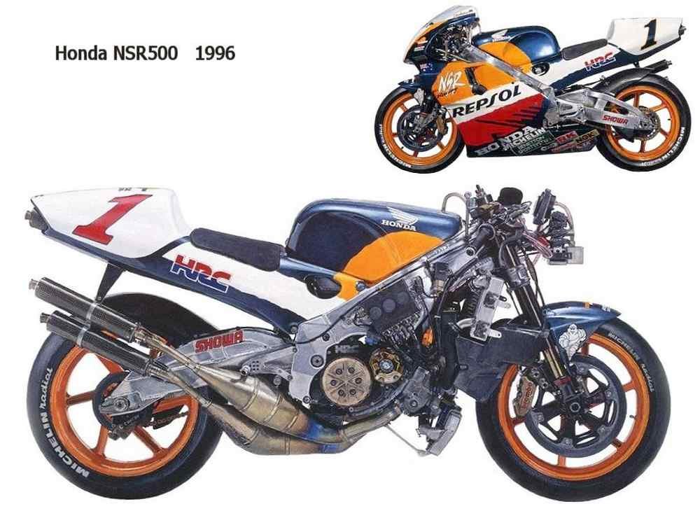 Honda NSR500 1996 motorbike A4 Photo Print