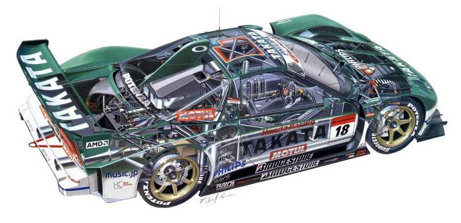 Honda NSX Takata cutaway A4 Photo Print