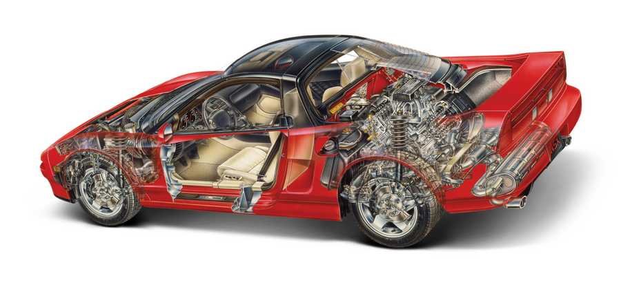 Honda NSX cutaway A4 Photo Print