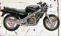 Honda NTV650 1996 Aged Vintage A4 Photo Print