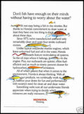 Honda Outboard Fish Vintage Retro Advert Ads A4 Photo Print