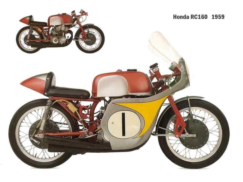 Honda RC160 1959 motorbike A4 Photo Print