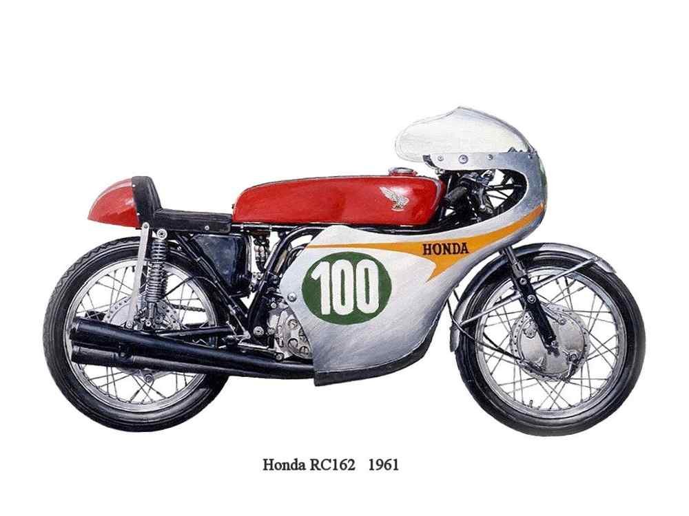 Honda RC162 1961 motorbike A4 Photo Print