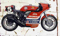 Honda RCB1000 1976 Aged Vintage A4 Photo Print