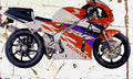 Honda RVF400 1996 Aged Vintage A4 Photo Print