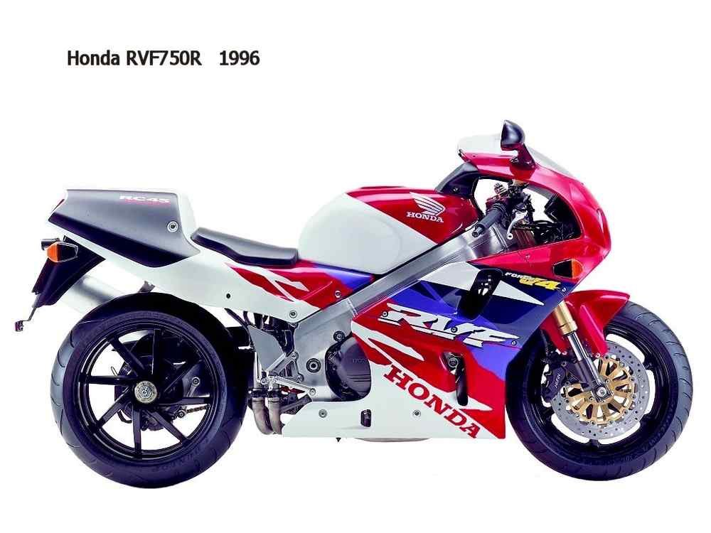 Honda RVF750R 1996 motorbike A4 Photo Print