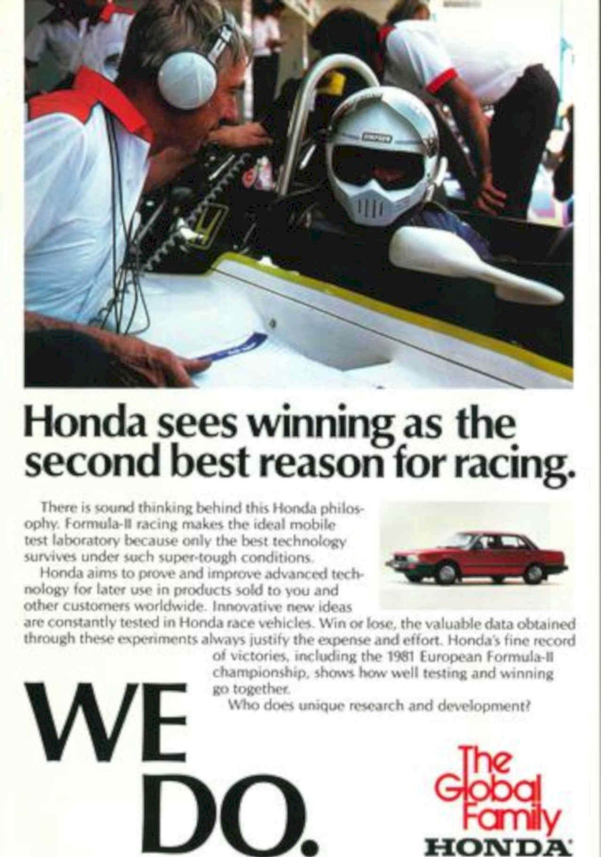 Honda Racing Pitstop Vintage Retro Advert Poster A4 Photo Print