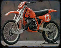 Honda Rc125M Motorbike Vintage Aged A4 Photo Print