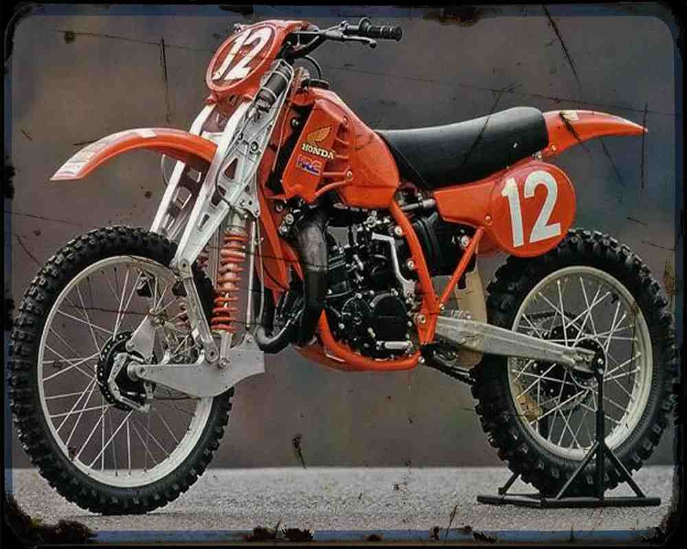 Honda Rc125M Motorbike Vintage Aged A4 Photo Print