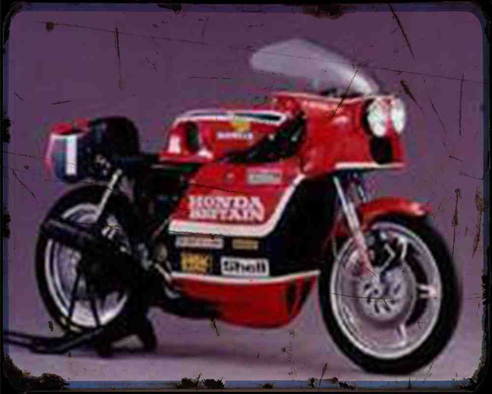 Honda Rcb 0000 77 Motorbike Vintage Aged A4 Photo Print