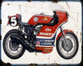 Honda Rcb 0000 Motorbike Vintage Aged A4 Photo Print