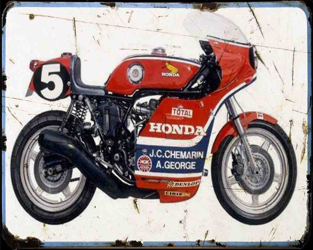 Honda Rcb 0000 Motorbike Vintage Aged A4 Photo Print
