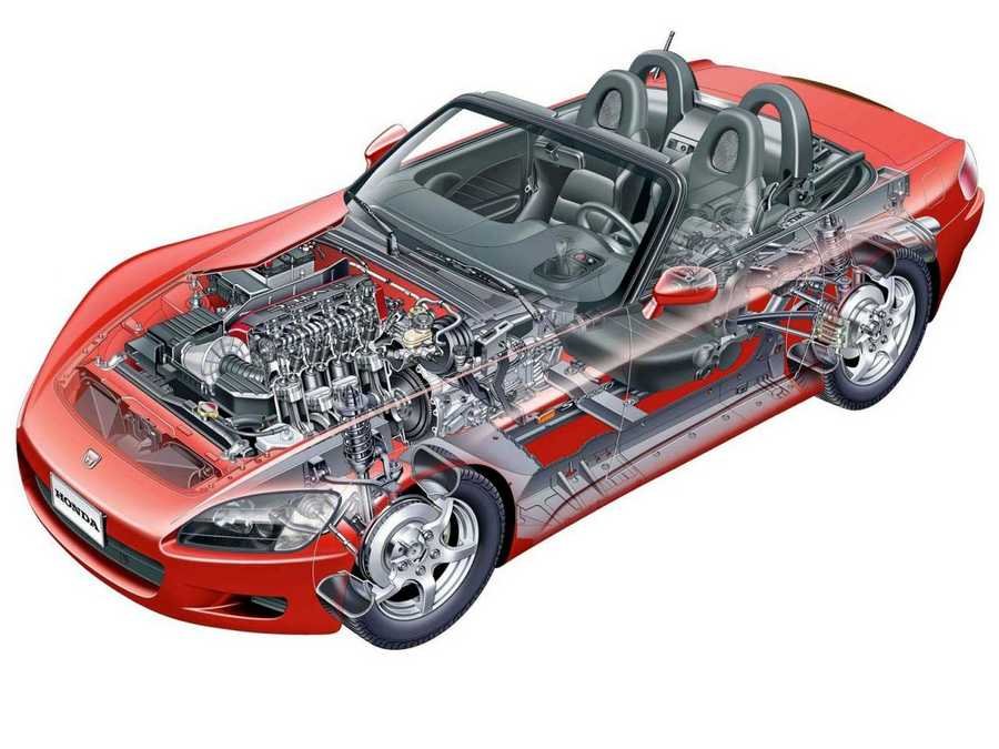 Honda S2000 cutaway A4 Photo Print