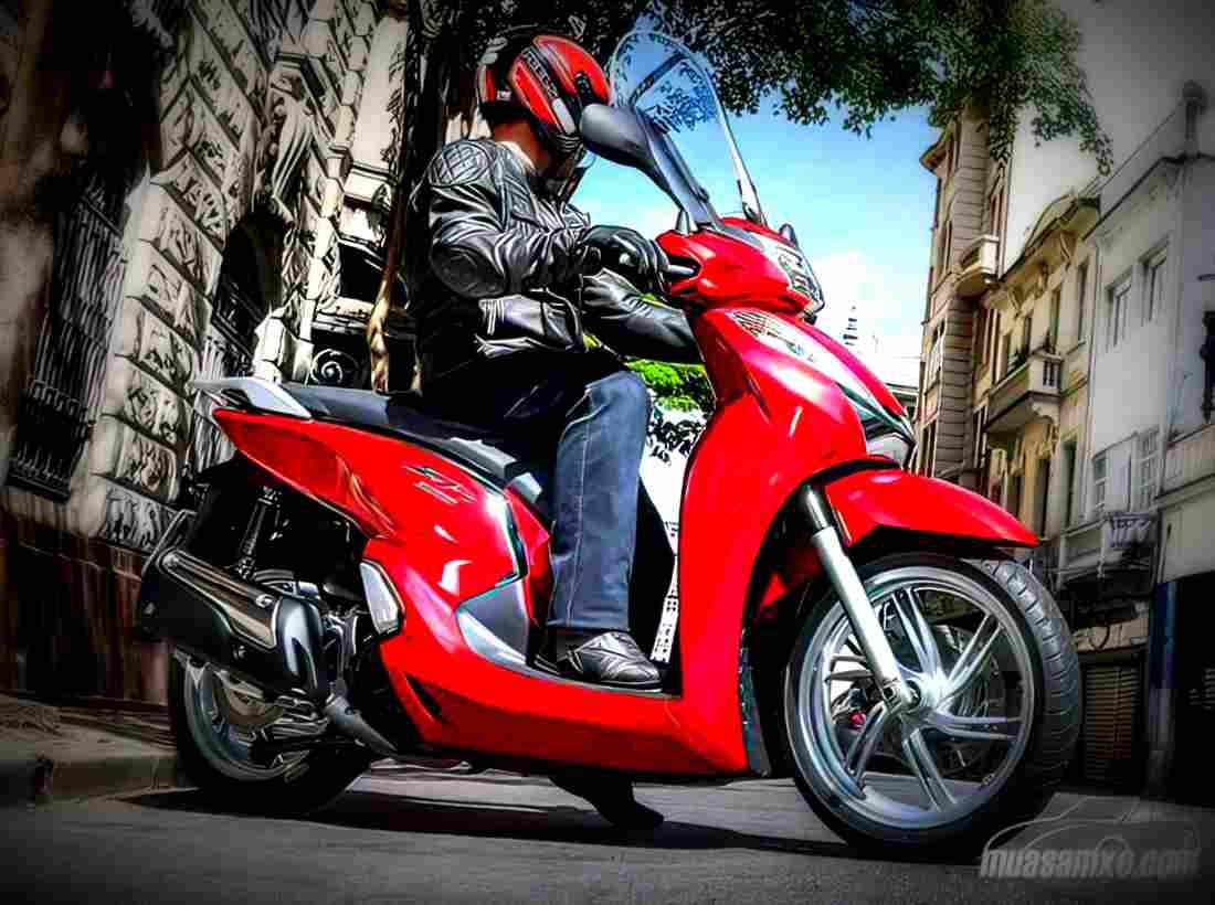Honda SH300i 2019 4 motorbike A4 Photo Print