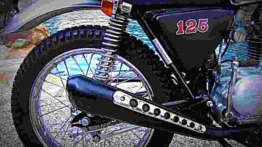 Honda SL 125 1973 5 motorbike A4 Photo Print