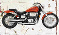Honda Shadow Spirit750 2006 Aged Vintage A4 Photo Print
