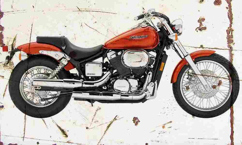 Honda Shadow Spirit750 2006 Aged Vintage A4 Photo Print