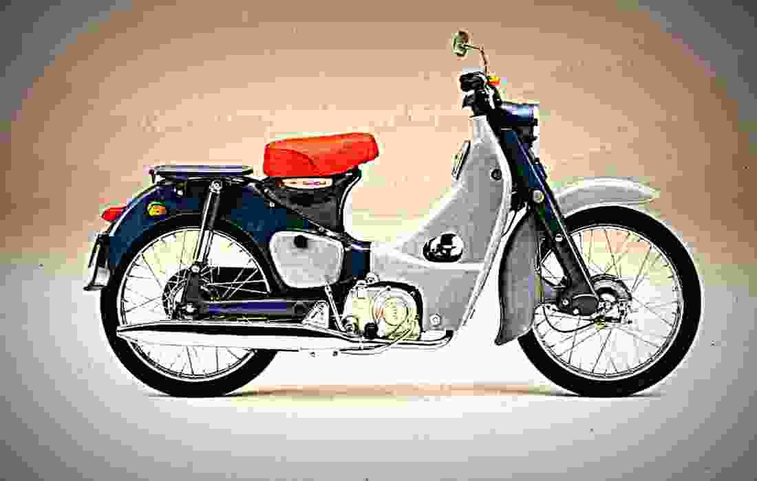 Honda Super Cub Super Cub 90 2 motorbike A4 Photo Print