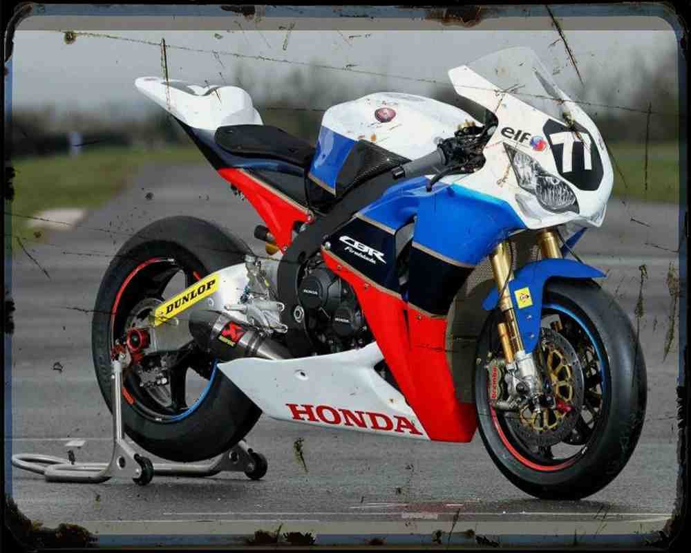 Honda Tt Legends Team A4 Photo Print Motorbike Vintage Aged