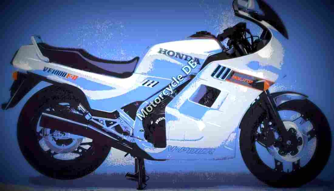 Honda VF 1000 F (reduced effect) 1987 2 motorbike A4 Photo Print