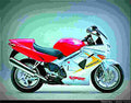Honda VFR 800 1999 1 motorbike A4 Photo Print