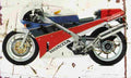 Honda VFR750R 1988 Aged Vintage A4 Photo Print