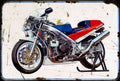 Honda VFR750R 1988 ghosted aged A4 Photo Print