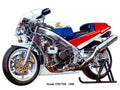 Honda VFR750R 1988 ghosted motorbike A4 Photo Print